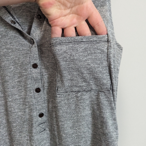 Athleta Microstripe Henley Maxi Dress - Picture 6 of 9